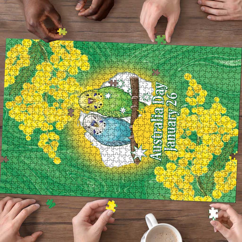 Budgerigar Australia Day Puzzle Proud To Be An Aussie Opal National Color - Aussie Hoodie