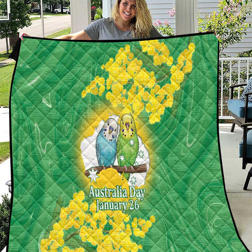 Budgerigar Australia Day Quilt Proud To Be An Aussie Opal National Color - Aussie Hoodie