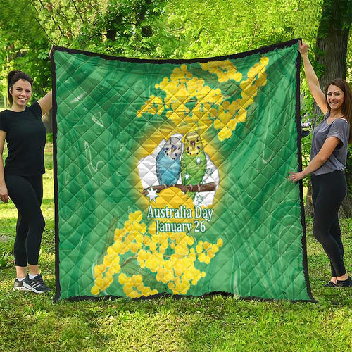 Budgerigar Australia Day Quilt Proud To Be An Aussie Opal National Color - Aussie Hoodie