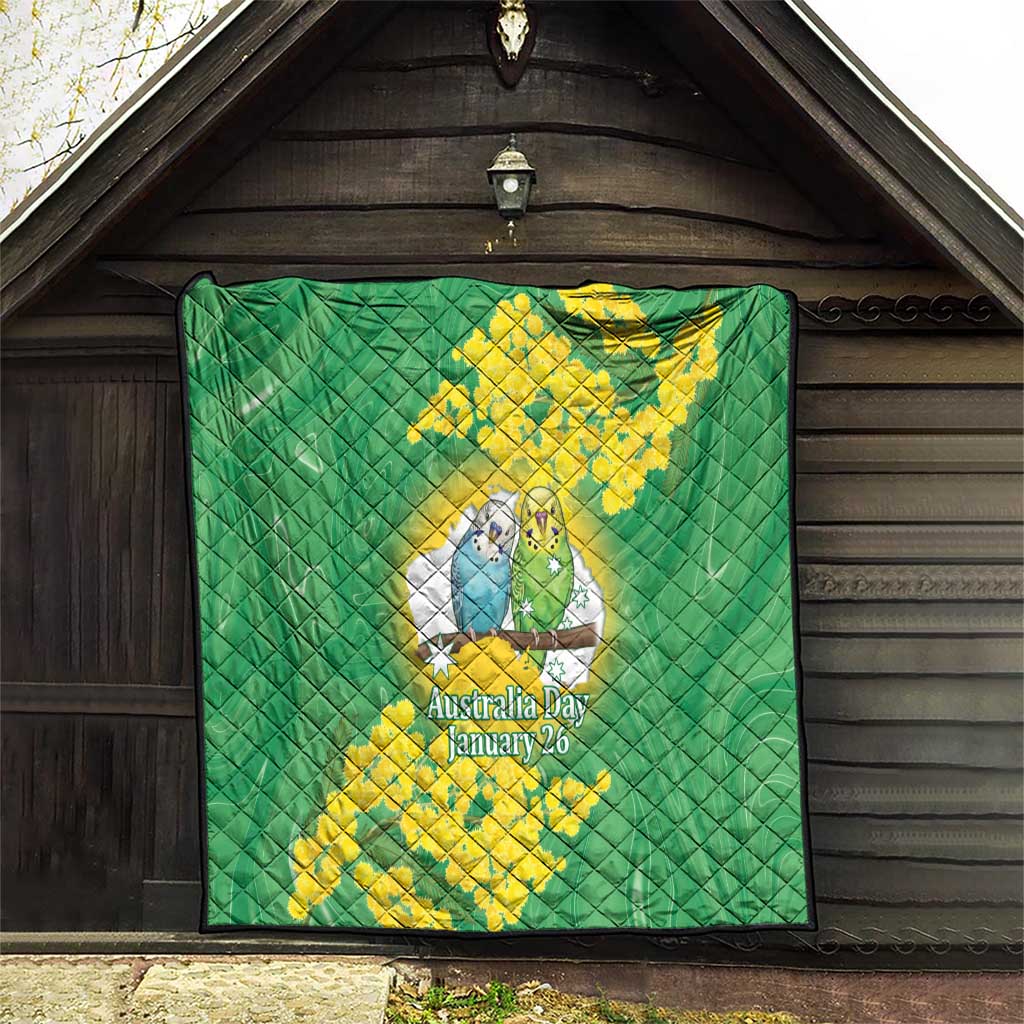 Budgerigar Australia Day Quilt Proud To Be An Aussie Opal National Color - Aussie Hoodie