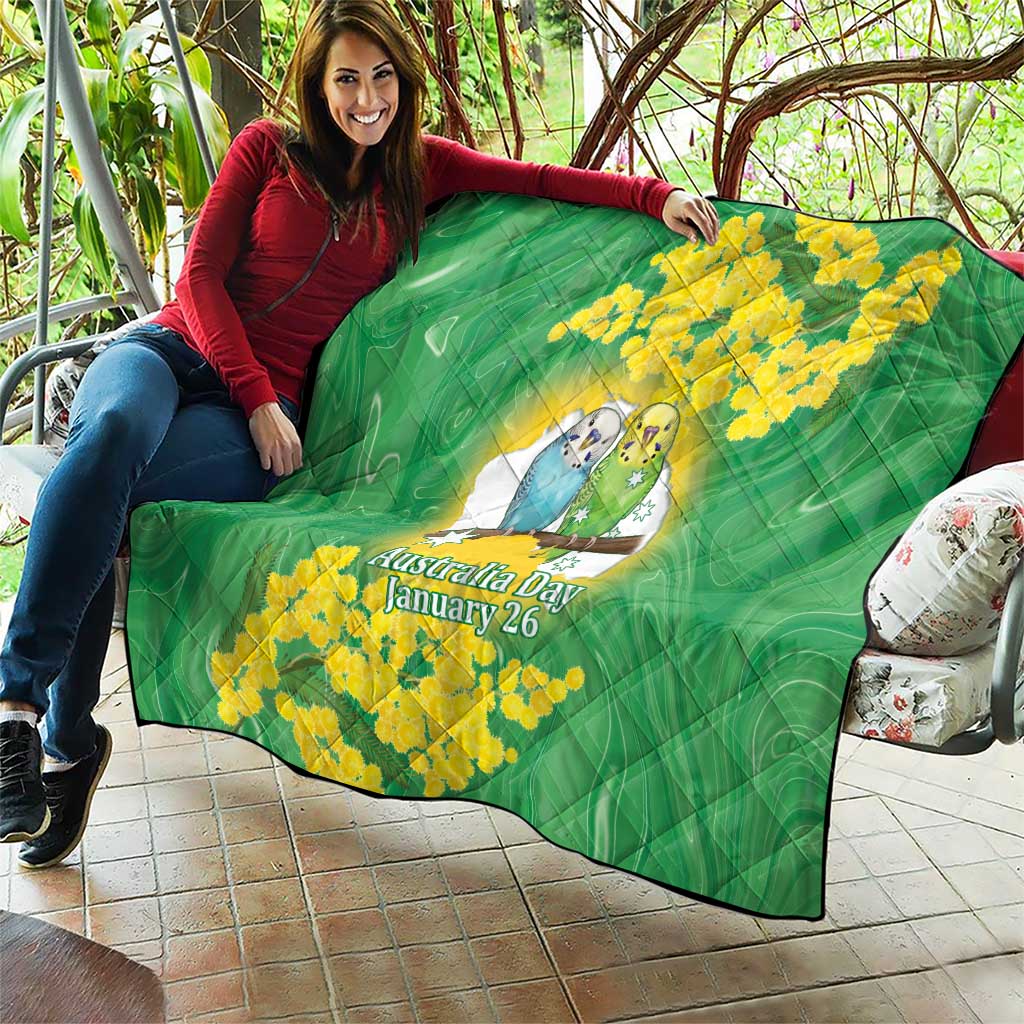 Budgerigar Australia Day Quilt Proud To Be An Aussie Opal National Color - Aussie Hoodie