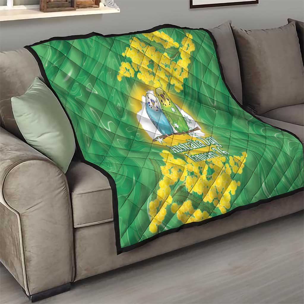 Budgerigar Australia Day Quilt Proud To Be An Aussie Opal National Color - Aussie Hoodie