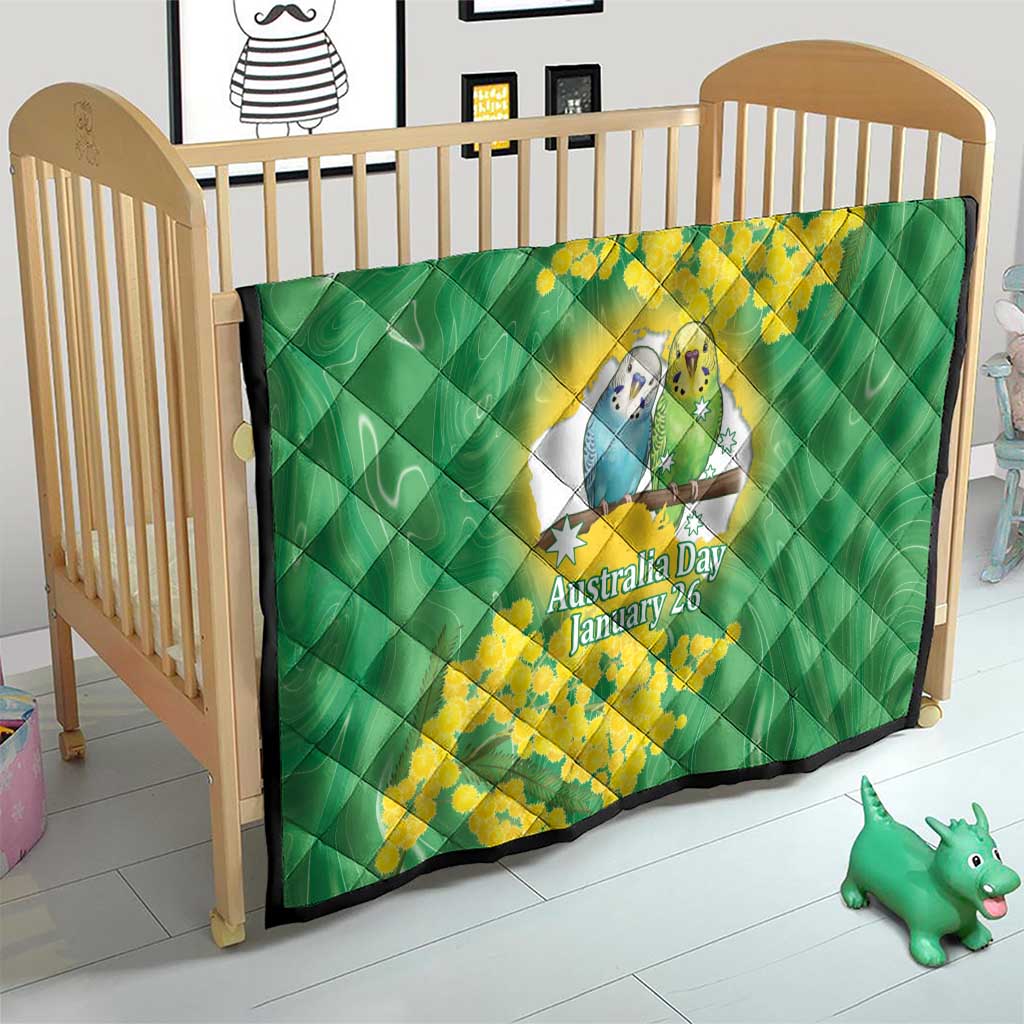 Budgerigar Australia Day Quilt Proud To Be An Aussie Opal National Color - Aussie Hoodie