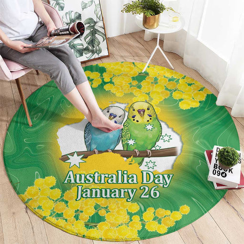 Budgerigar Australia Day Round Carpet Proud To Be An Aussie Opal National Color - Aussie Hoodie