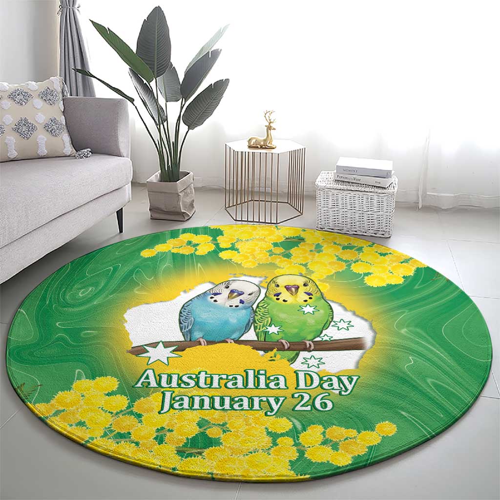Budgerigar Australia Day Round Carpet Proud To Be An Aussie Opal National Color - Aussie Hoodie
