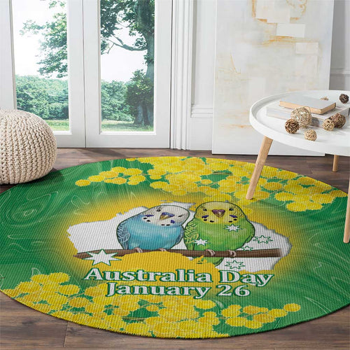 Budgerigar Australia Day Round Carpet Proud To Be An Aussie Opal National Color - Aussie Hoodie