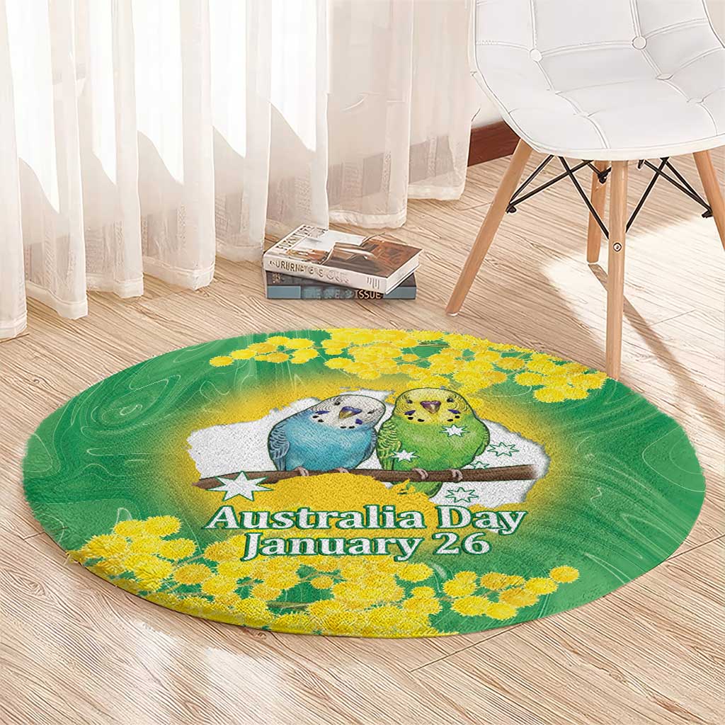 Budgerigar Australia Day Round Carpet Proud To Be An Aussie Opal National Color - Aussie Hoodie
