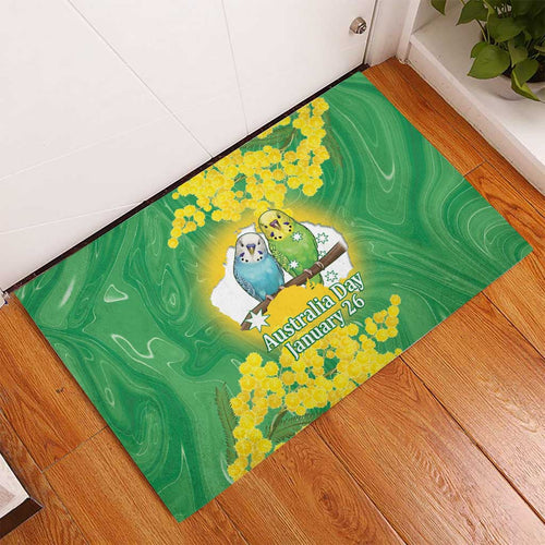 Budgerigar Australia Day Rubber Doormat Proud To Be An Aussie Opal National Color - Aussie Hoodie