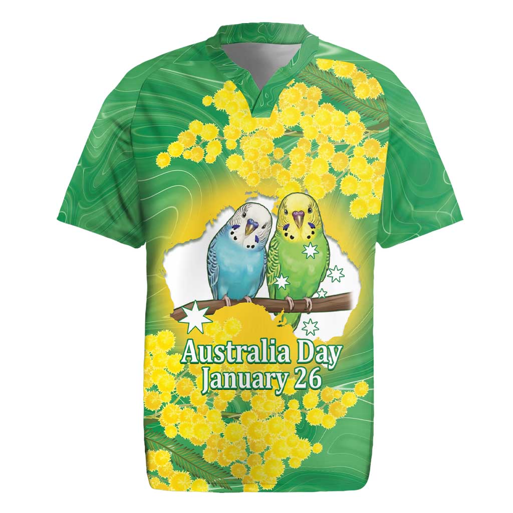 Budgerigar Australia Day Rugby Jersey Proud To Be An Aussie Opal National Color - Aussie Hoodie