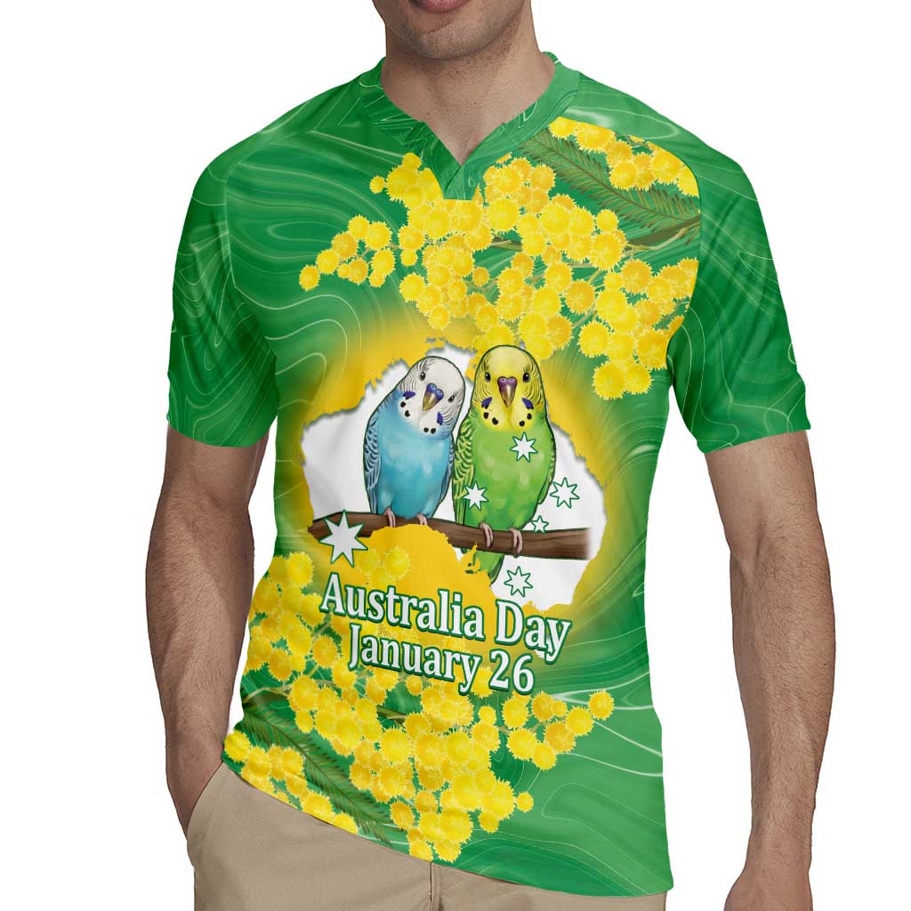 Budgerigar Australia Day Rugby Jersey Proud To Be An Aussie Opal National Color - Aussie Hoodie