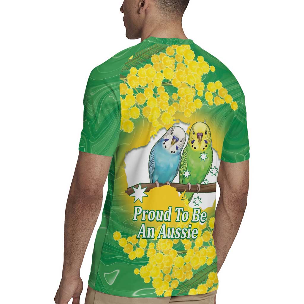 Budgerigar Australia Day Rugby Jersey Proud To Be An Aussie Opal National Color - Aussie Hoodie