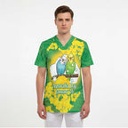 Budgerigar Australia Day Scrub Top Proud To Be An Aussie Opal National Color - Aussie Hoodie