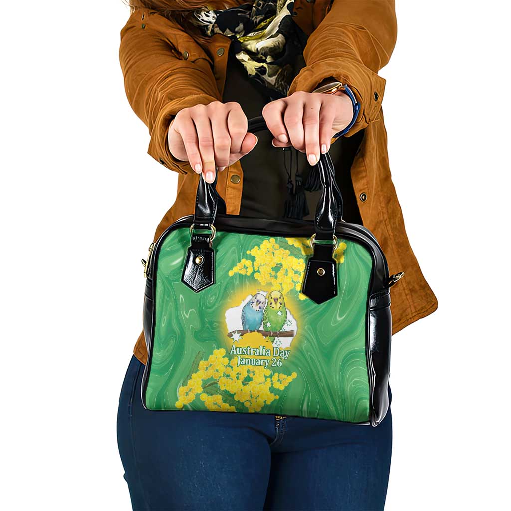 Budgerigar Australia Day Shoulder Handbag Proud To Be An Aussie Opal National Color - Aussie Hoodie
