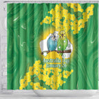 Budgerigar Australia Day Shower Curtain Proud To Be An Aussie Opal National Color - Aussie Hoodie