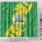 Budgerigar Australia Day Shower Curtain Proud To Be An Aussie Opal National Color - Aussie Hoodie