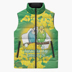 Budgerigar Australia Day Sleeveless Puffer Jacket Proud To Be An Aussie Opal National Color - Aussie Hoodie