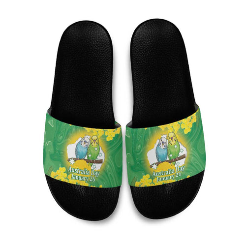 Budgerigar Australia Day Slide Sandals Proud To Be An Aussie Opal National Color - Aussie Hoodie