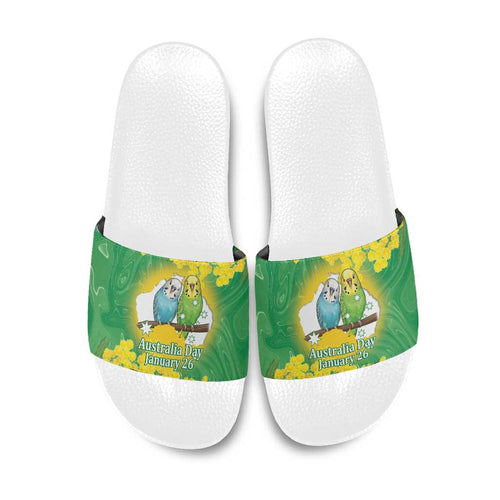 Budgerigar Australia Day Slide Sandals Proud To Be An Aussie Opal National Color - Aussie Hoodie