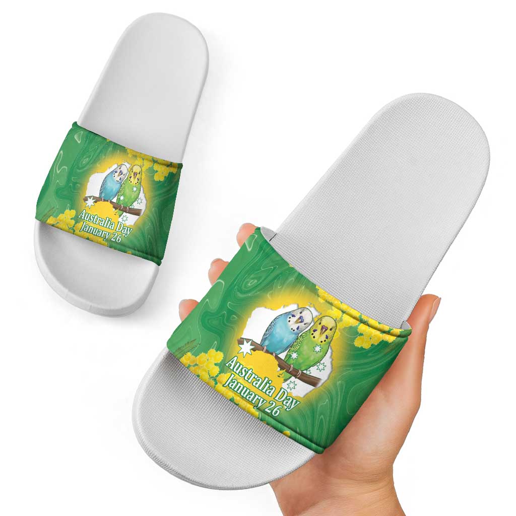 Budgerigar Australia Day Slide Sandals Proud To Be An Aussie Opal National Color - Aussie Hoodie