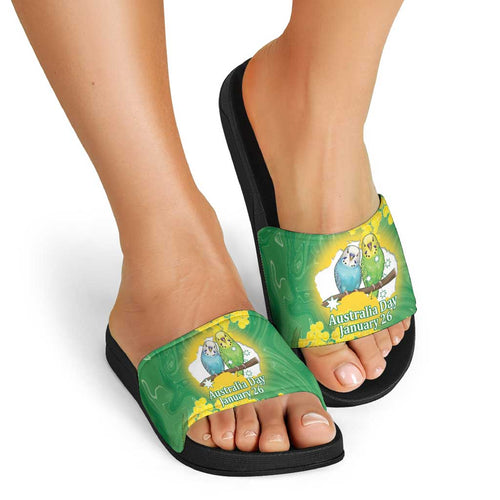 Budgerigar Australia Day Slide Sandals Proud To Be An Aussie Opal National Color - Aussie Hoodie