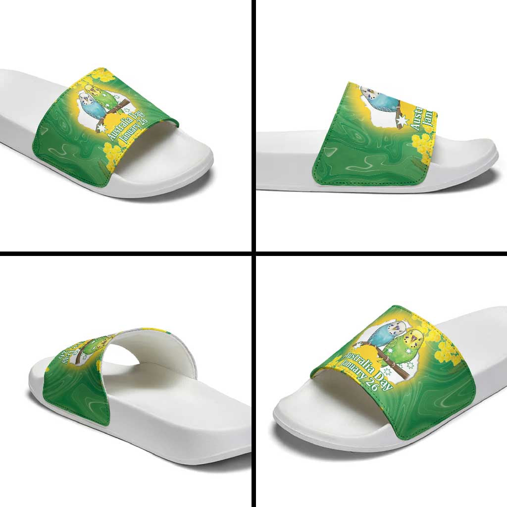 Budgerigar Australia Day Slide Sandals Proud To Be An Aussie Opal National Color - Aussie Hoodie