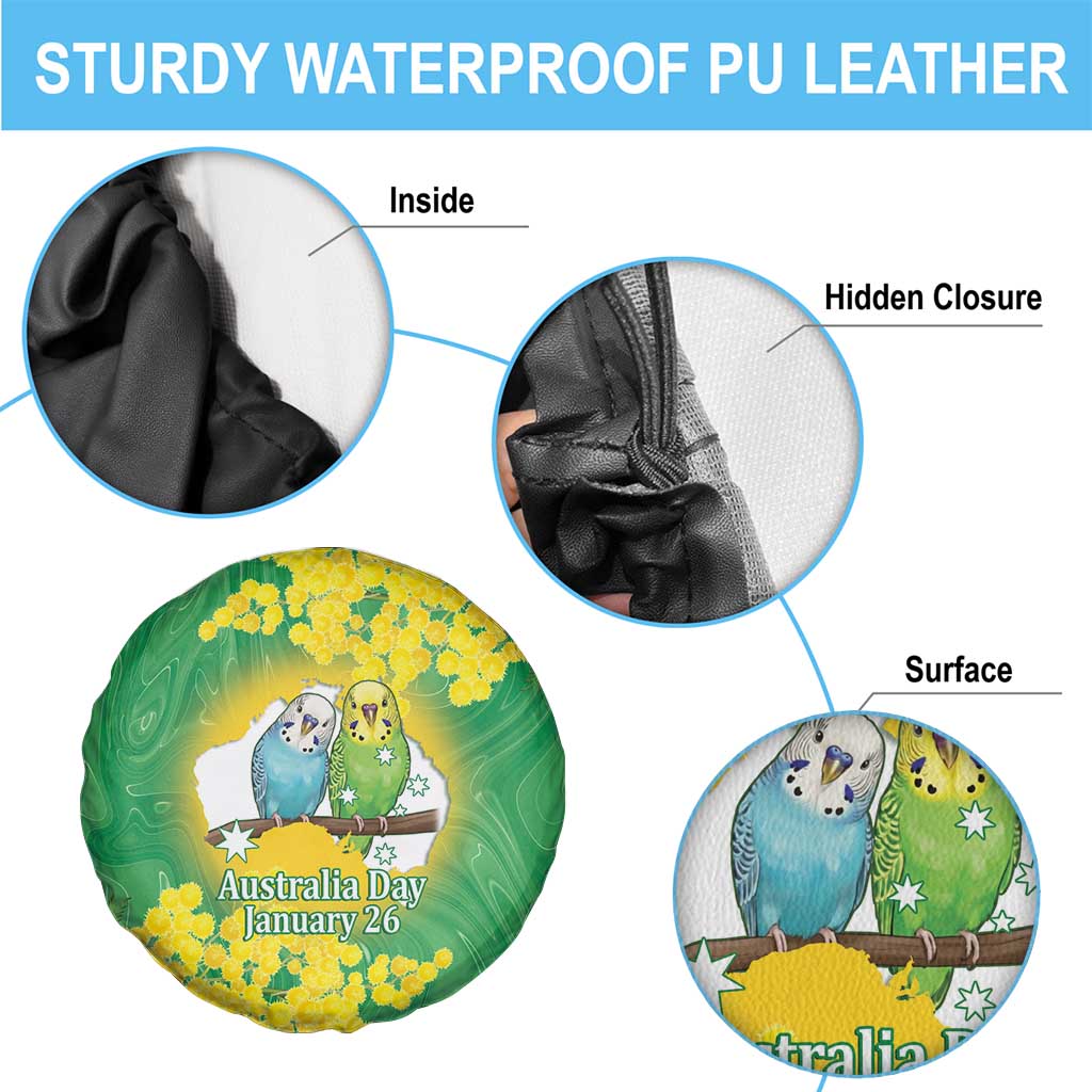 Budgerigar Australia Day Spare Tire Cover Proud To Be An Aussie Opal National Color - Aussie Hoodie