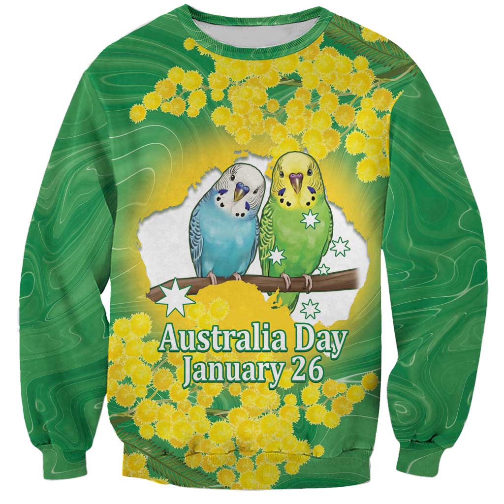 Budgerigar Australia Day Sweatshirt Proud To Be An Aussie Opal National Color - Aussie Hoodie