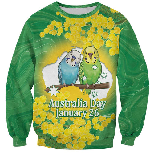 Budgerigar Australia Day Sweatshirt Proud To Be An Aussie Opal National Color - Aussie Hoodie