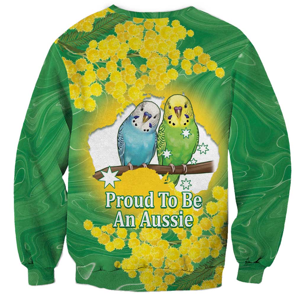 Budgerigar Australia Day Sweatshirt Proud To Be An Aussie Opal National Color - Aussie Hoodie