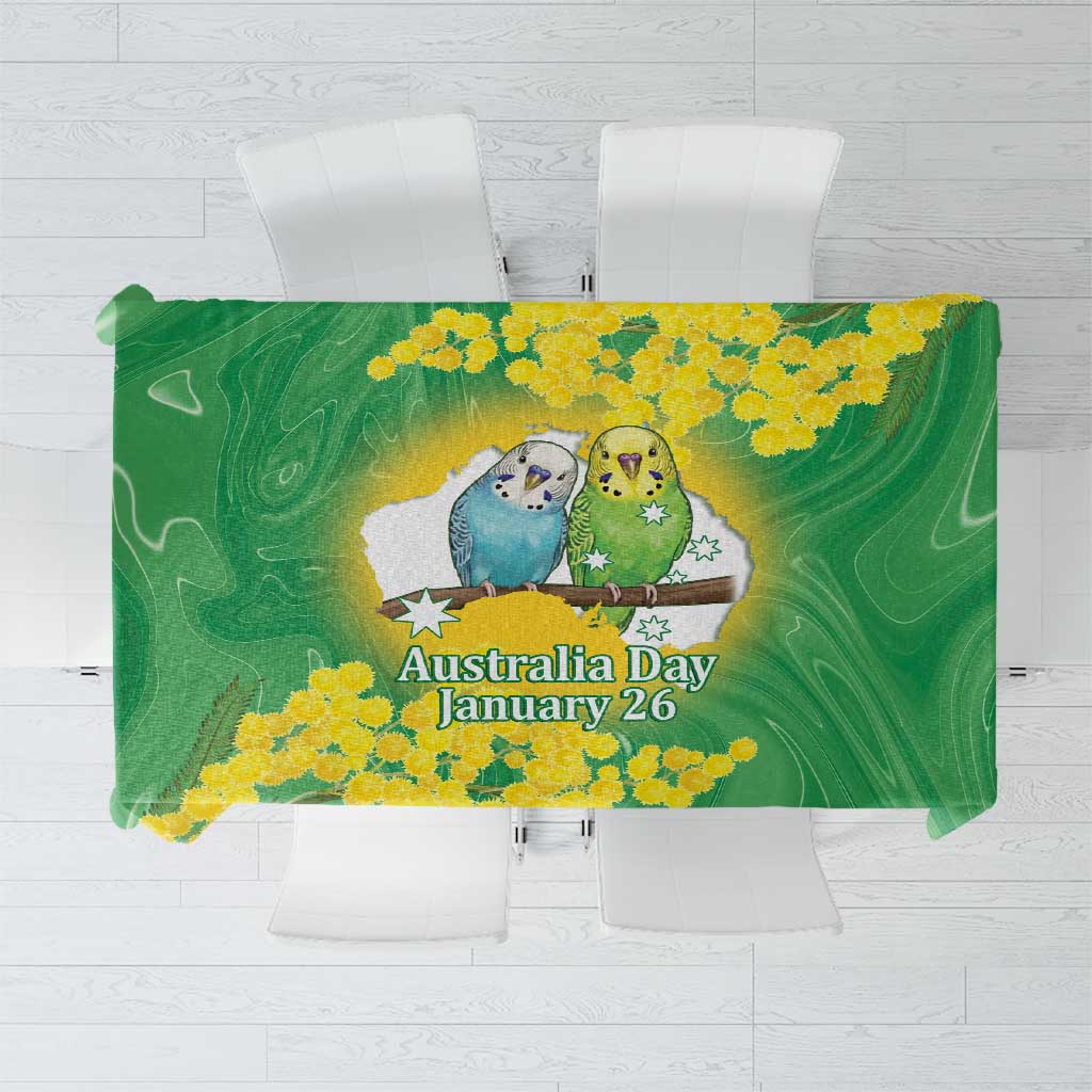 Budgerigar Australia Day Tablecloth Proud To Be An Aussie Opal National Color - Aussie Hoodie