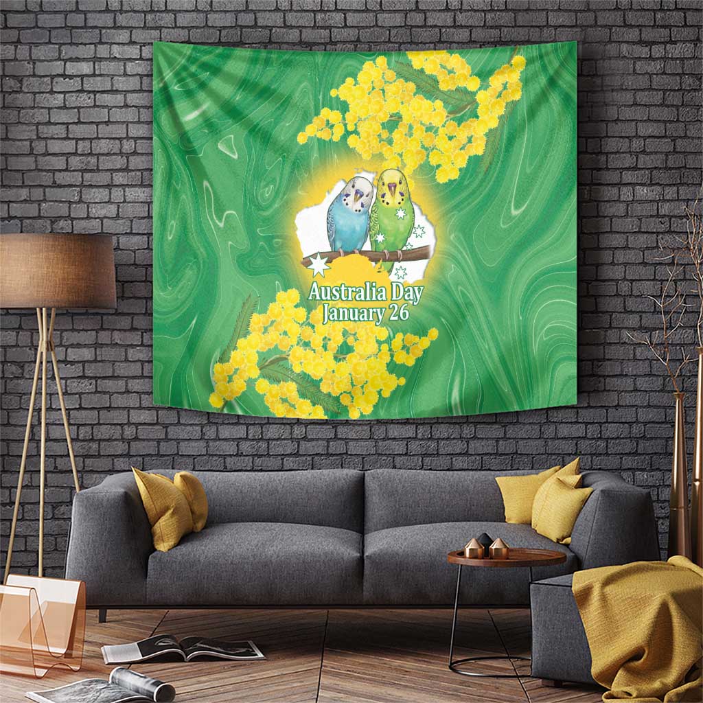 Budgerigar Australia Day Tapestry Proud To Be An Aussie Opal National Color - Aussie Hoodie