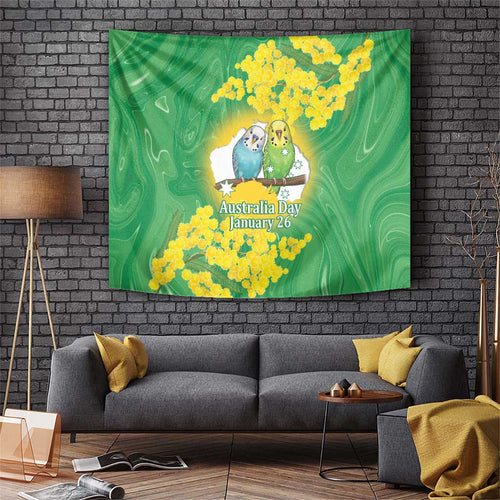 Budgerigar Australia Day Tapestry Proud To Be An Aussie Opal National Color - Aussie Hoodie