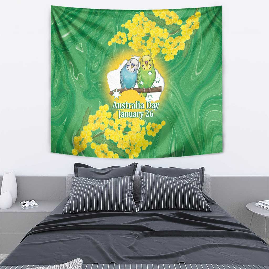 Budgerigar Australia Day Tapestry Proud To Be An Aussie Opal National Color - Aussie Hoodie
