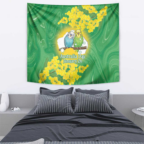 Budgerigar Australia Day Tapestry Proud To Be An Aussie Opal National Color - Aussie Hoodie