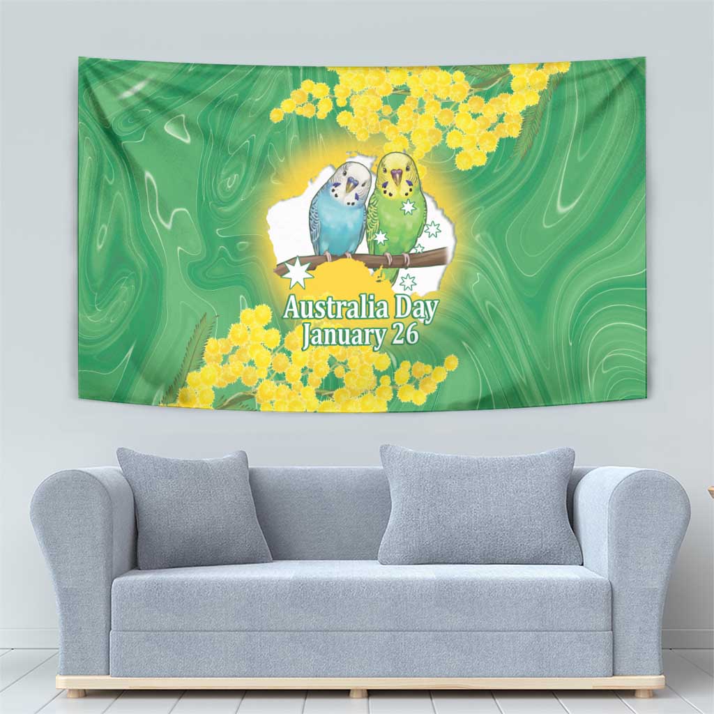 Budgerigar Australia Day Tapestry Proud To Be An Aussie Opal National Color - Aussie Hoodie