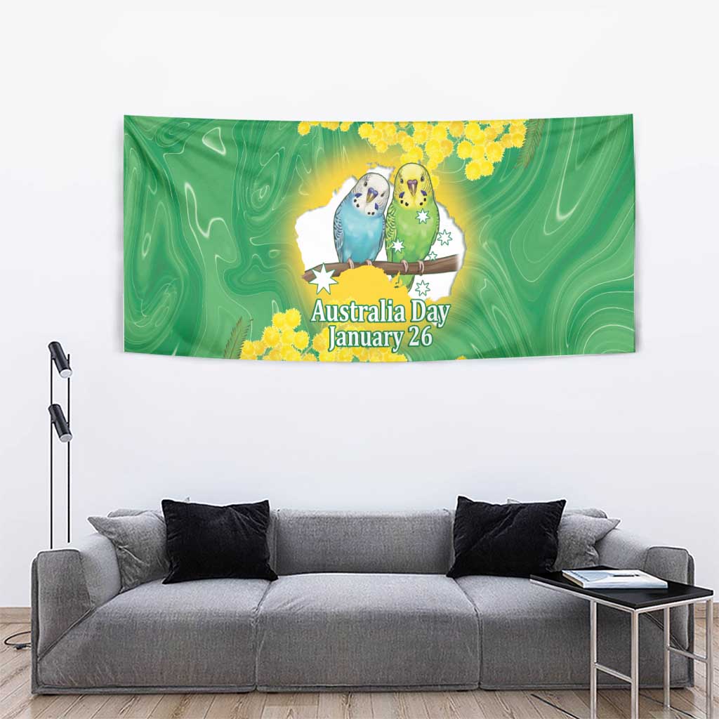 Budgerigar Australia Day Tapestry Proud To Be An Aussie Opal National Color - Aussie Hoodie
