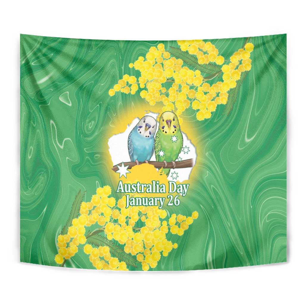 Budgerigar Australia Day Tapestry Proud To Be An Aussie Opal National Color - Aussie Hoodie
