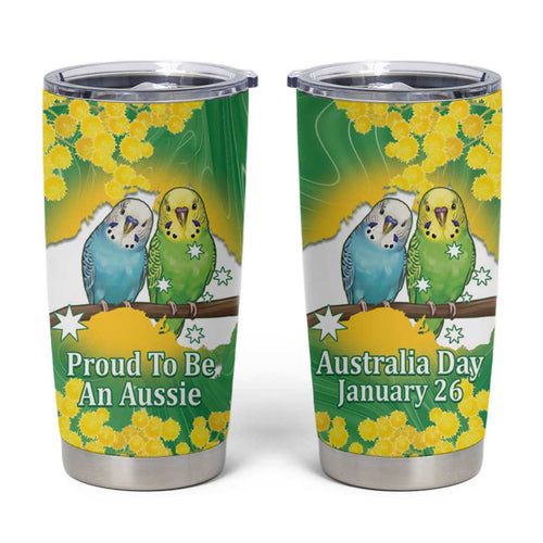 Budgerigar Australia Day Tumbler Cup Proud To Be An Aussie Opal National Color - Aussie Hoodie