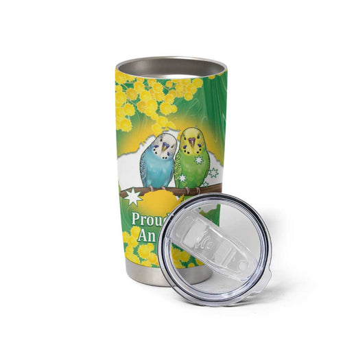 Budgerigar Australia Day Tumbler Cup Proud To Be An Aussie Opal National Color - Aussie Hoodie
