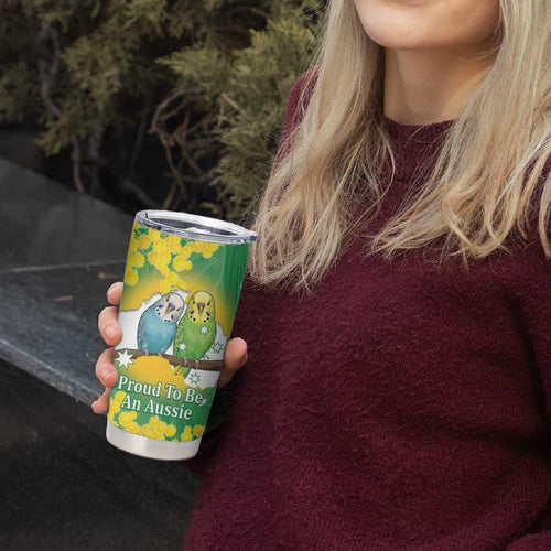 Budgerigar Australia Day Tumbler Cup Proud To Be An Aussie Opal National Color - Aussie Hoodie