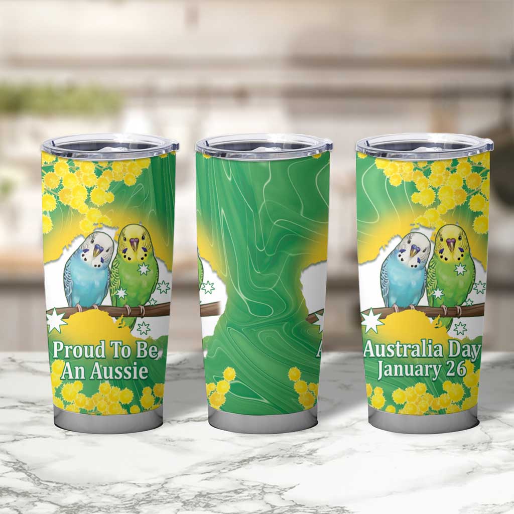 Budgerigar Australia Day Tumbler Cup Proud To Be An Aussie Opal National Color - Aussie Hoodie