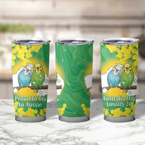 Budgerigar Australia Day Tumbler Cup Proud To Be An Aussie Opal National Color - Aussie Hoodie