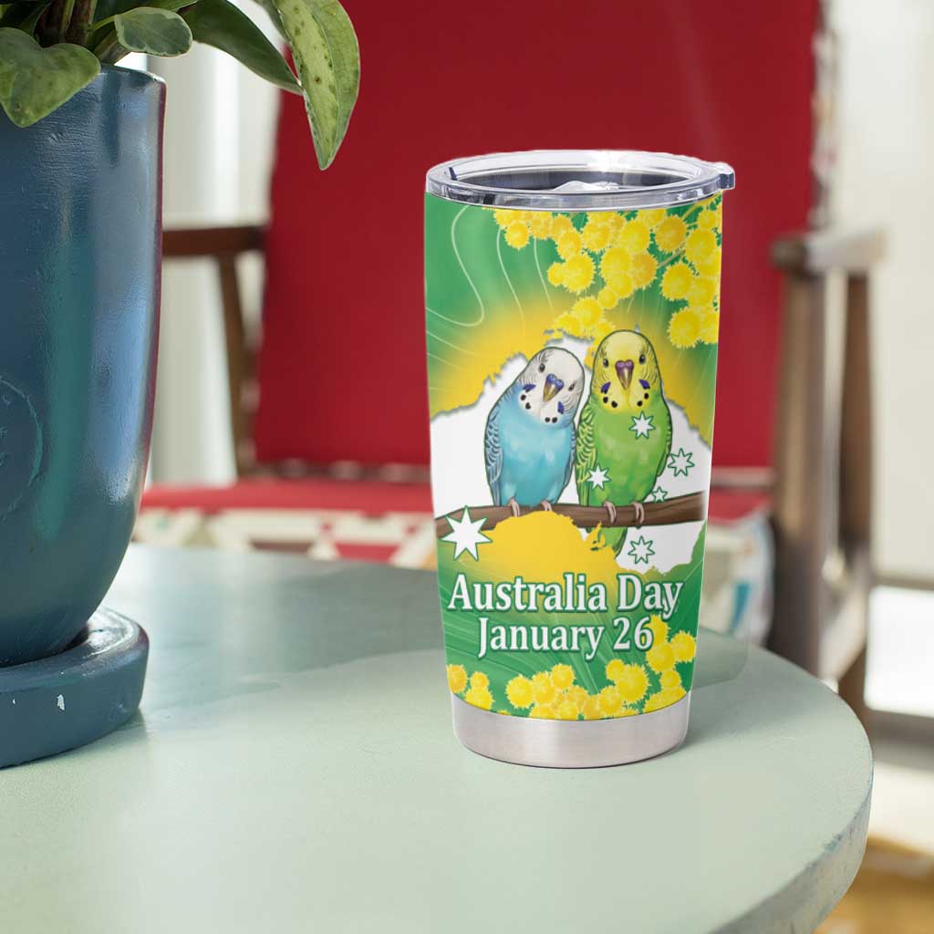 Budgerigar Australia Day Tumbler Cup Proud To Be An Aussie Opal National Color - Aussie Hoodie