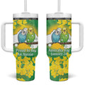 Budgerigar Australia Day Tumbler With Handle Proud To Be An Aussie Opal National Color - Aussie Hoodie