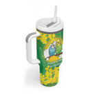 Budgerigar Australia Day Tumbler With Handle Proud To Be An Aussie Opal National Color - Aussie Hoodie