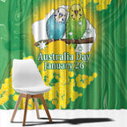 Budgerigar Australia Day Window Curtain Proud To Be An Aussie Opal National Color - Aussie Hoodie