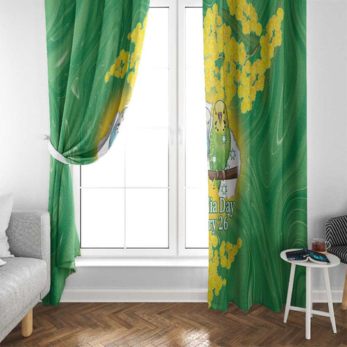 Budgerigar Australia Day Window Curtain Proud To Be An Aussie Opal National Color - Aussie Hoodie