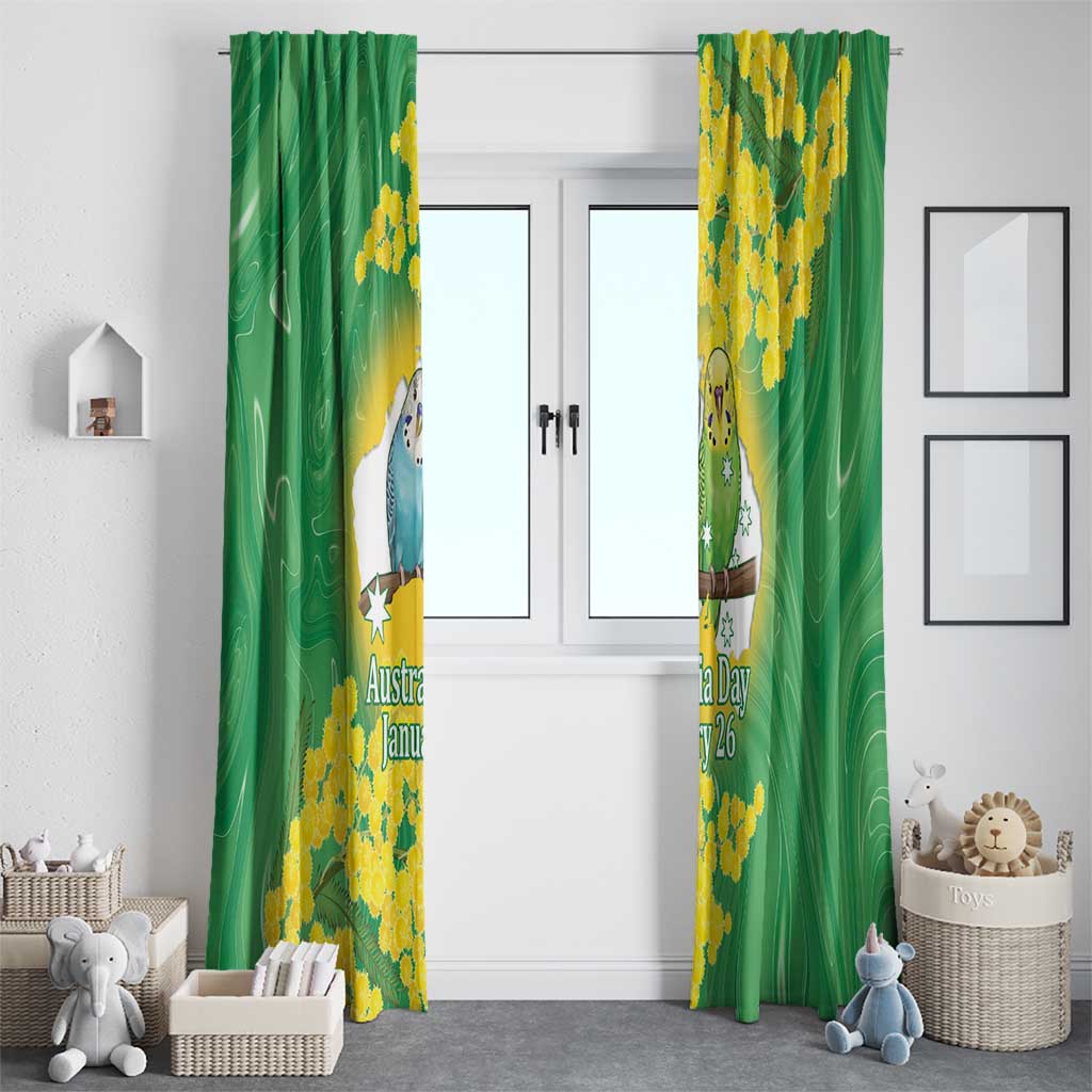 Budgerigar Australia Day Window Curtain Proud To Be An Aussie Opal National Color - Aussie Hoodie