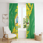 Budgerigar Australia Day Window Curtain Proud To Be An Aussie Opal National Color - Aussie Hoodie
