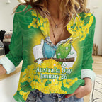 Budgerigar Australia Day Women Casual Shirt Proud To Be An Aussie Opal National Color - Aussie Hoodie
